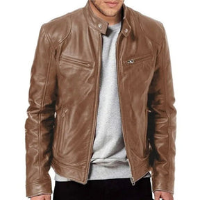 Jaqueta Masculina de Inverno em Couro Legítimo